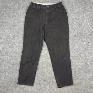 Lee Pants Womens Size 32 Black Elastic Waist Straight Casual Comfort Stretch